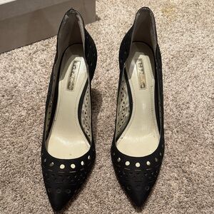 BCBGeneration Black Laser-Cut Heels